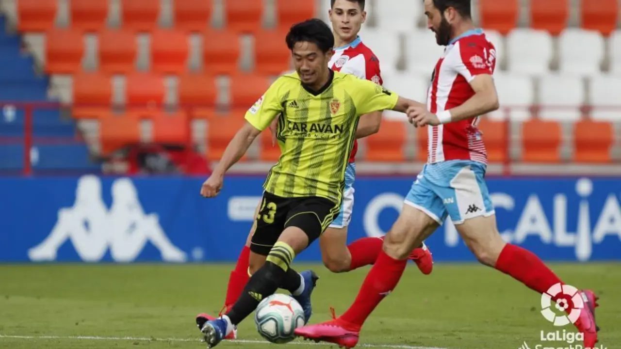 Kagawa, en un partido de la anterior temporada contra el Lugo. Foto: LFP