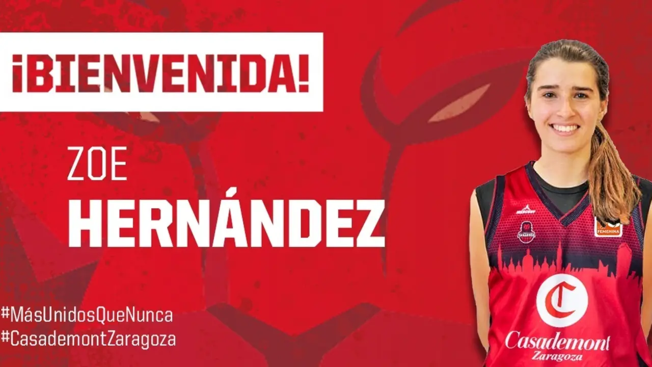 Cartel del Casademont Zaragoza para Zoe Hern&aacute;ndez