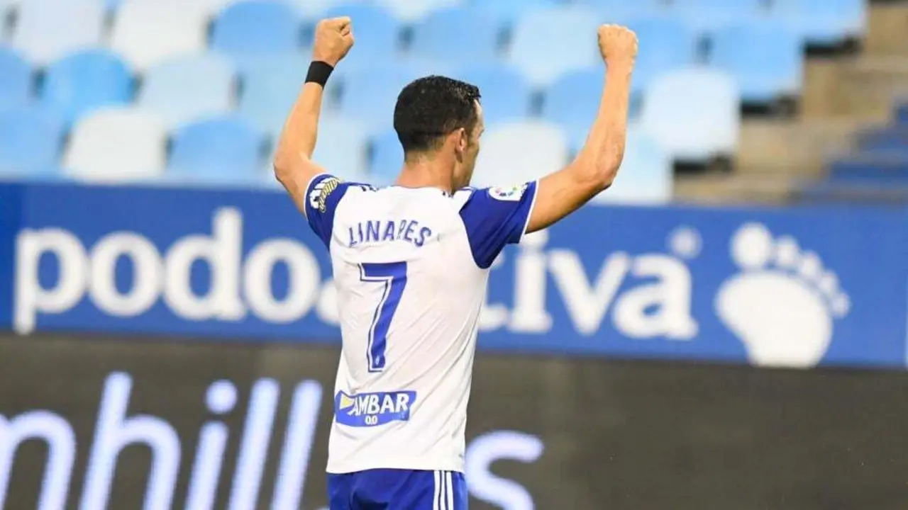 Miguel Linares marcaba el primer gol del Real Zaragoza ante la SD Ponferradina. Foto: Real Zaragoza