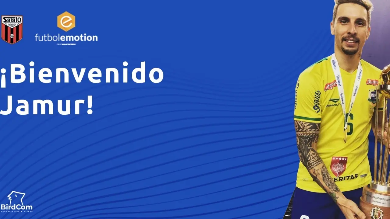 Cartel que ha dise&ntilde;ado el F&uacute;tbol Emotion Zaragoza para la llegada de Jamur
