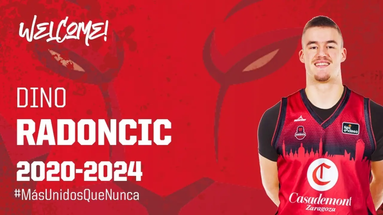 Cartel del Casademont Zaragoza para Dino Radoncic