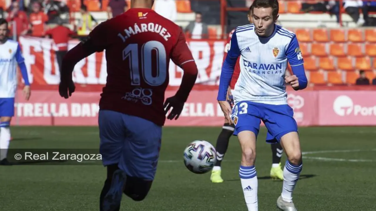 Marc Aguado debuto con el primer equipo en la victoria por 1-3 frente al N&agrave;stic de Tarragona. Foto: Real Zaragoza