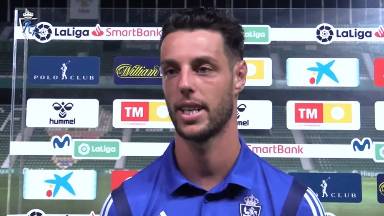 Burgui, en zona mixta. Fotograma del Real Zaragoza