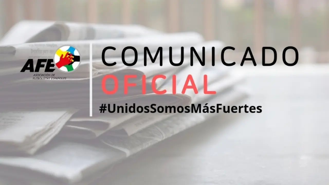 Logotipo de la AFE con el comunicado oficial