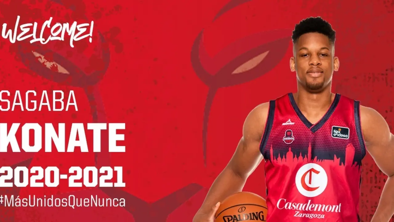 Cartel que ha dise&ntilde;ado el Casademont Zaragoza para Konate