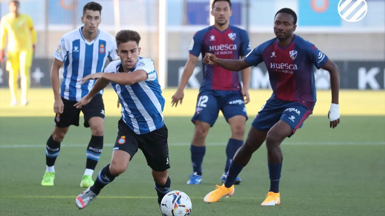 Imagen del amistoso entre el Espanyol y la SD Huesca. Foto: SDH