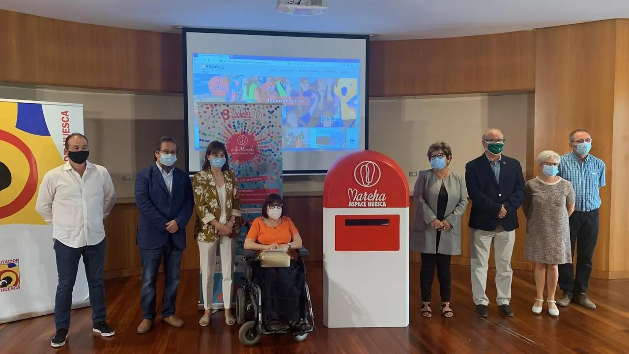 Presentaci&oacute;n de la octava marcha Aspace de Huesca. Foto: Cedida