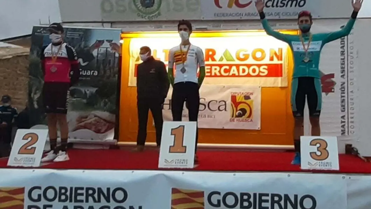 Podio Sub23 del Campeonato de Arag&oacute;n
