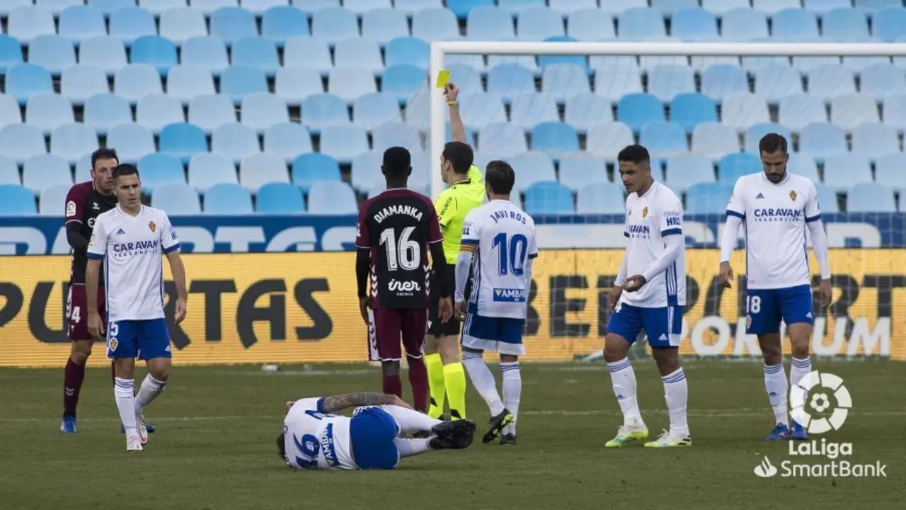 El Real Zaragoza ante el Albacete. Foto: LFP
