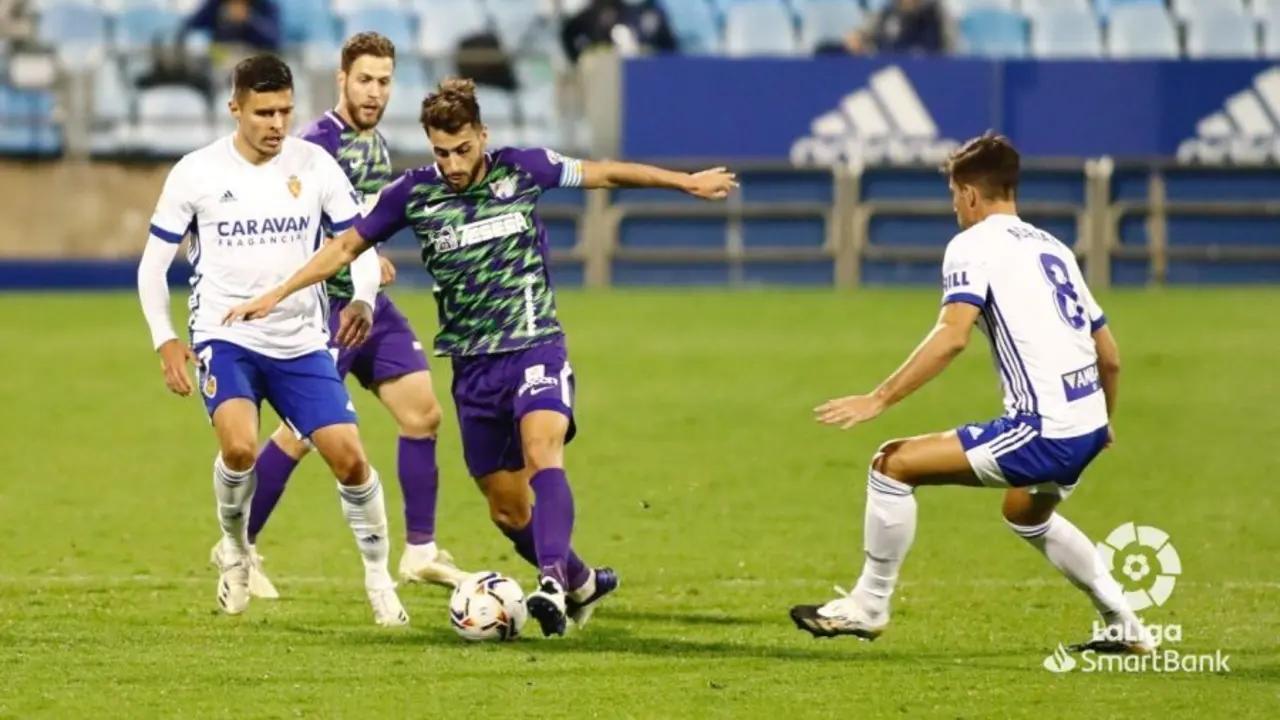 El Real Zaragoza perdi&oacute; ante el M&aacute;laga en la primera vuelta por 1 a 2. Foto: LFP