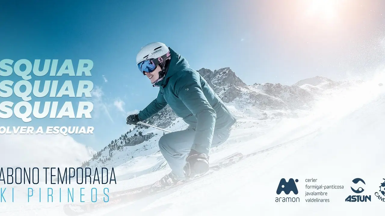 Imagen de la foto de promoci&oacute;n del abono de temporada de Ski Pirineos. Foto: Cedida
