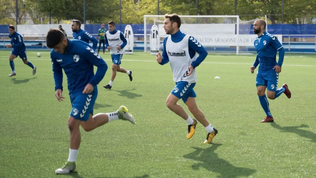 El Ebro en un entrenamiento de esta semana. Foto: @CD_Ebro