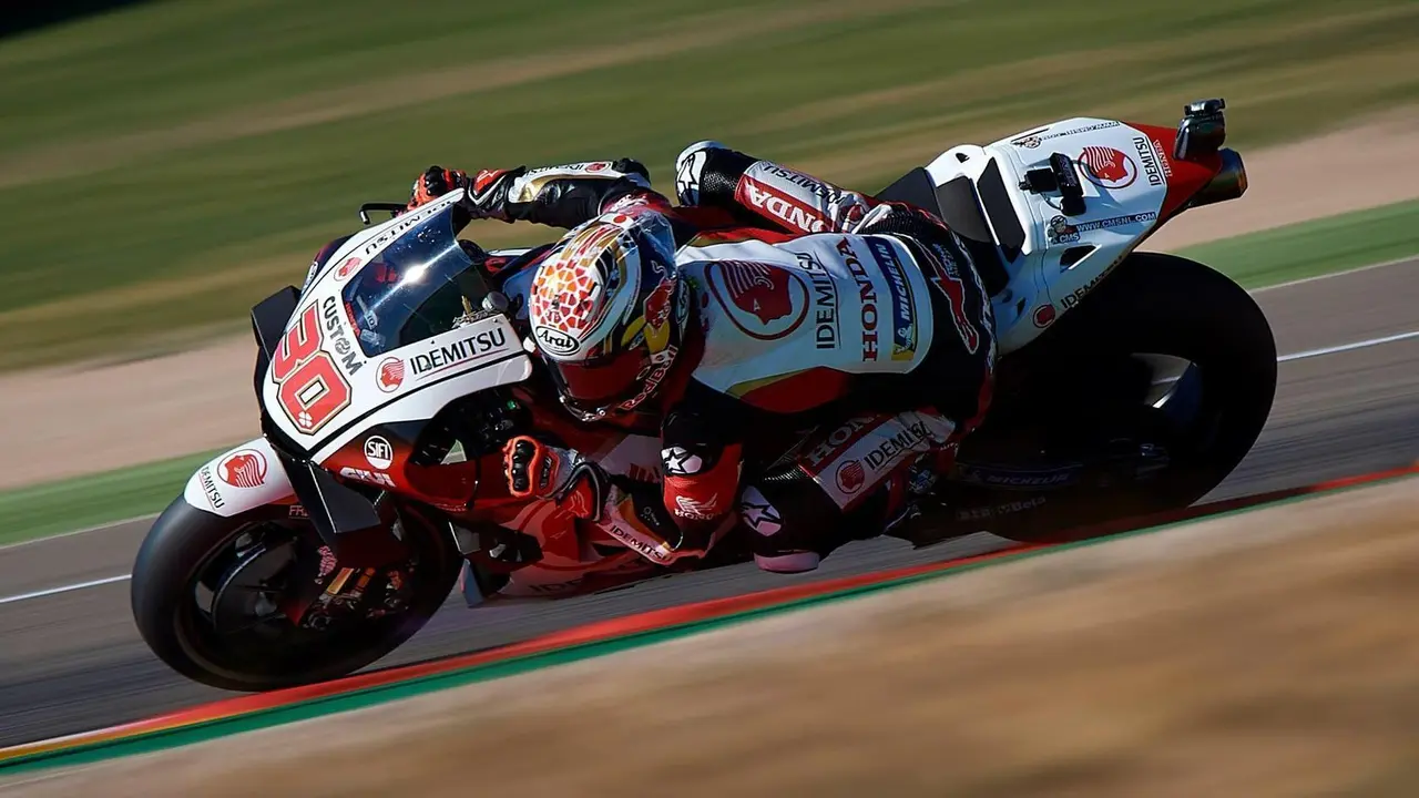 Nakagami ha conseguido la pole en la categor&iacute;a reina del GP de Teruel. Foto: Motorland
