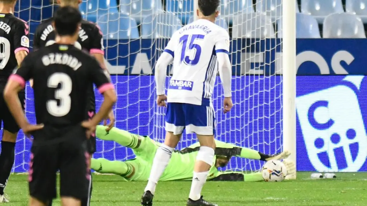 Cristian &Aacute;lvarez ha sido el h&eacute;roe del Real Zaragoza con grandes paradas ante el Sabadell. Foto: Real Zaragoza