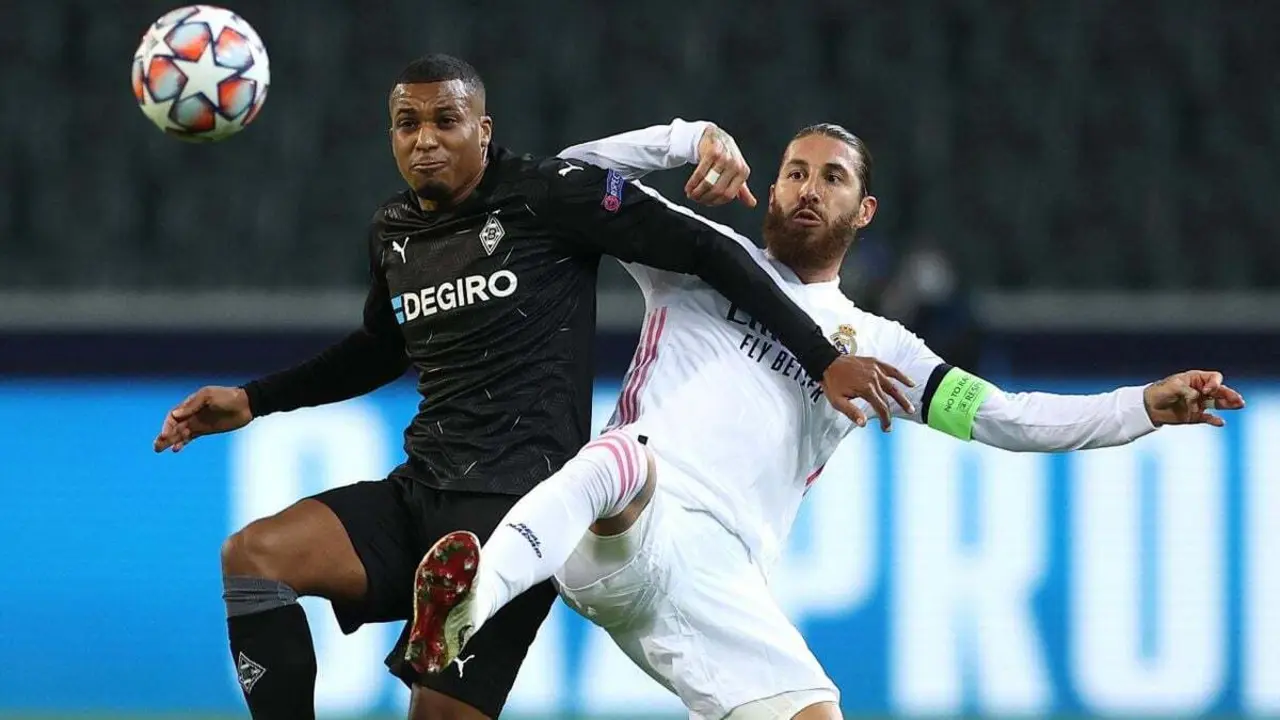 Sergio Ramos contra el M&ouml;nchengladbach. | Foto: Eurosport