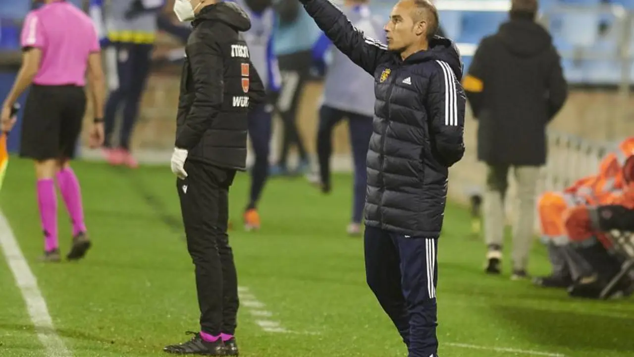 Iv&aacute;n Mart&iacute;nez en su debut en La Romareda con el primer equipo. Foto: Real Zaragoza