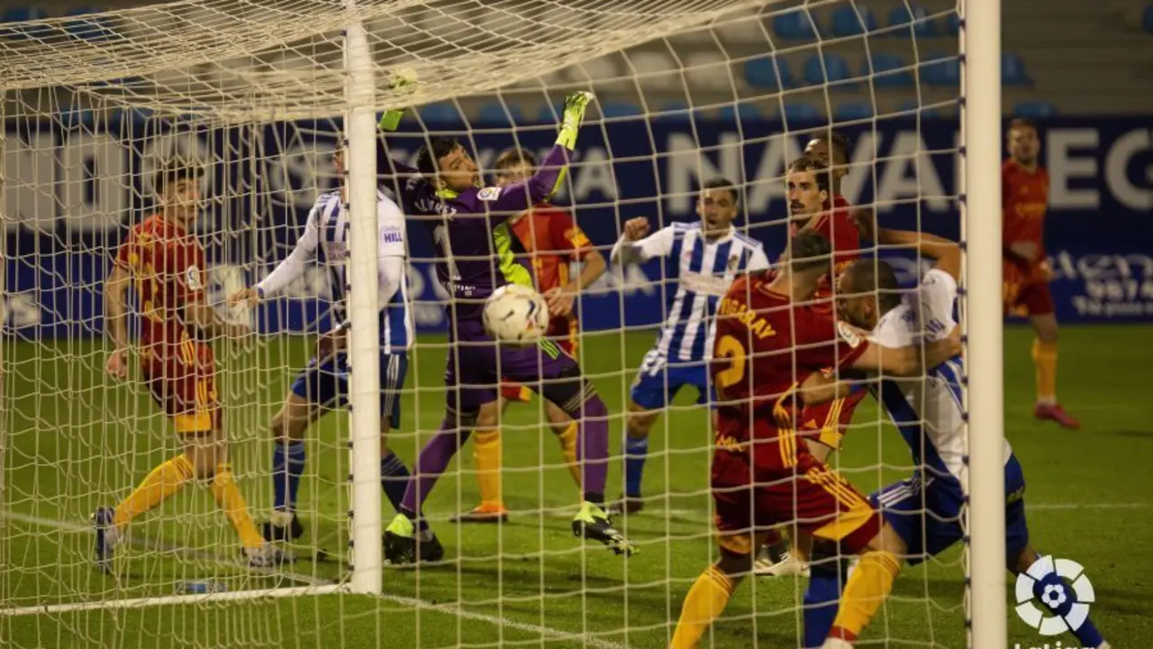 El Real Zaragoza pierde ante la Ponfe. Foto: LFP
