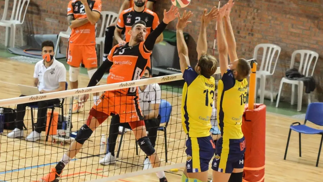 Foto del partido contra el Guaguas. | Foto: CV Teruel