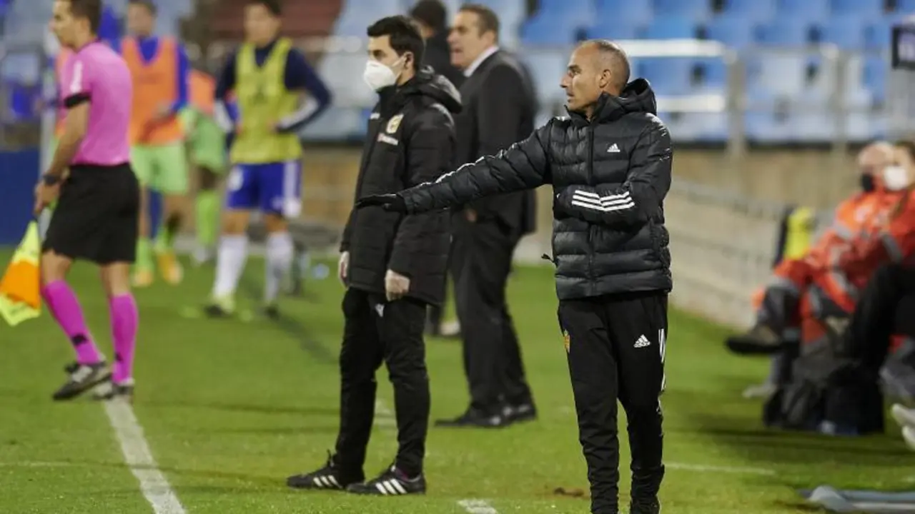 Iv&aacute;n Mart&iacute;nez en la victoria del Real Zaragoza ante el CF Fuenlabrada. Foto: Tino Gil / Real Zaragoza