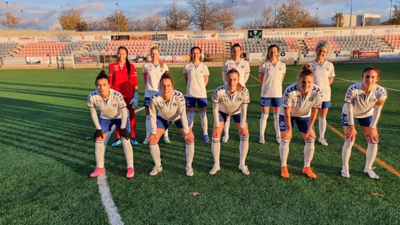 Once titular del Zaragoza CFF ante el RCD Espanyol B. Foto: Zaragoza CFF