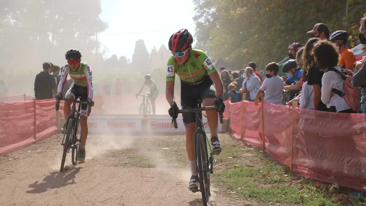 Daniel Utrilla, del CC Oscense, durante una prueba de ciclocross. Foto: CC Oscense