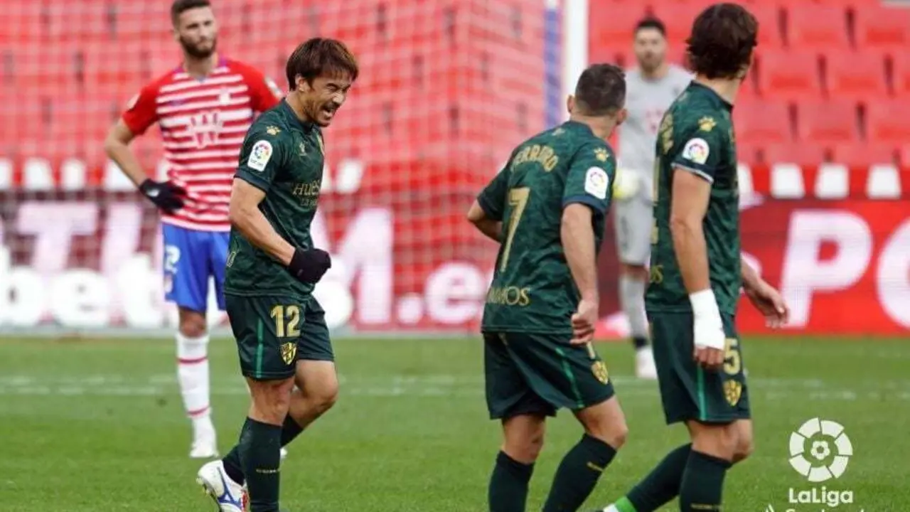 Okazaki celebrando su primer gol de la temporada. | Foto: LaLiga