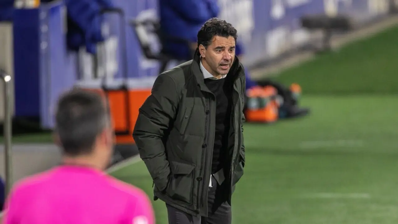 M&iacute;chel durante el partido contra el Bar&ccedil;a. | Foto: SD Huesca