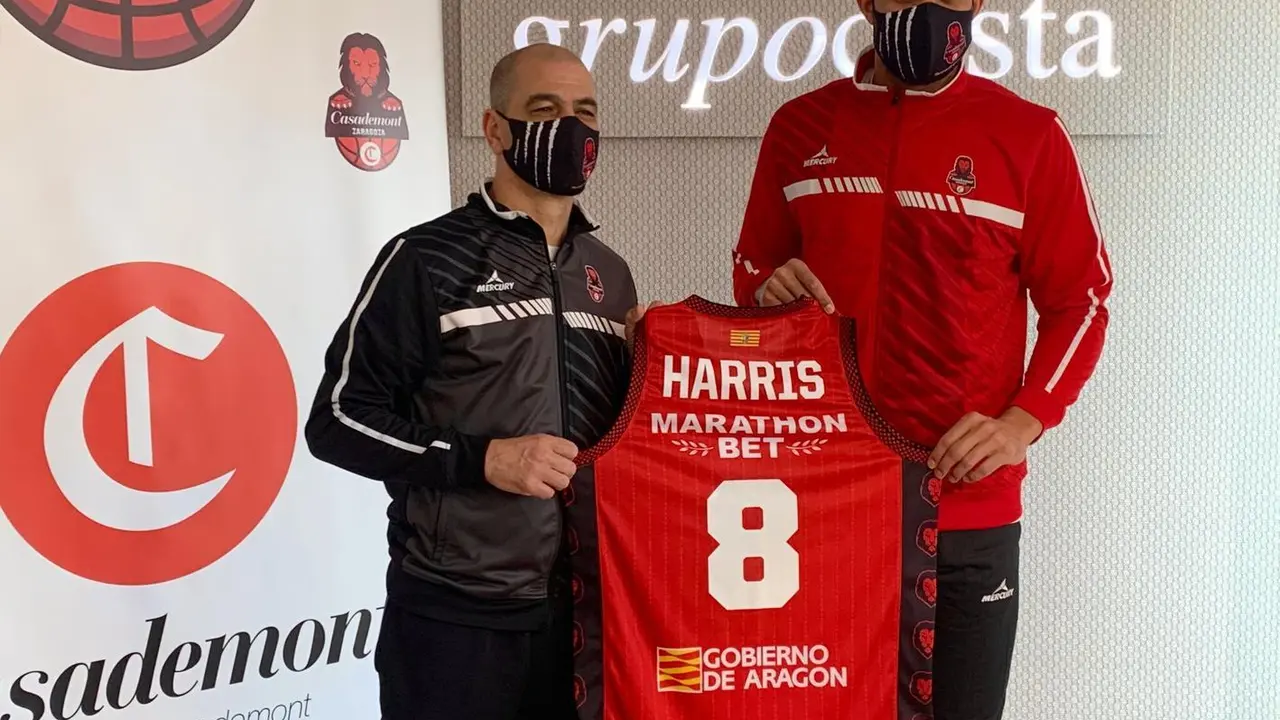 El jugador germano, Elias Harris, tiene 31 a&ntilde;os y supera ligeramente los 2 metros de altura. Fotograf&iacute;a: Casademont Zaragoza