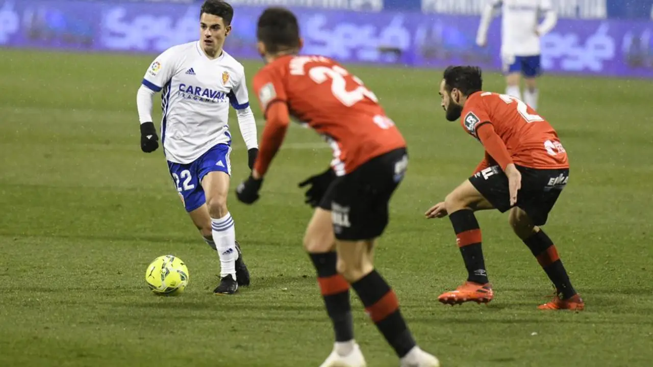Bermejo en el partido frente al Logro&ntilde;es | Foto: Real Zaragoza