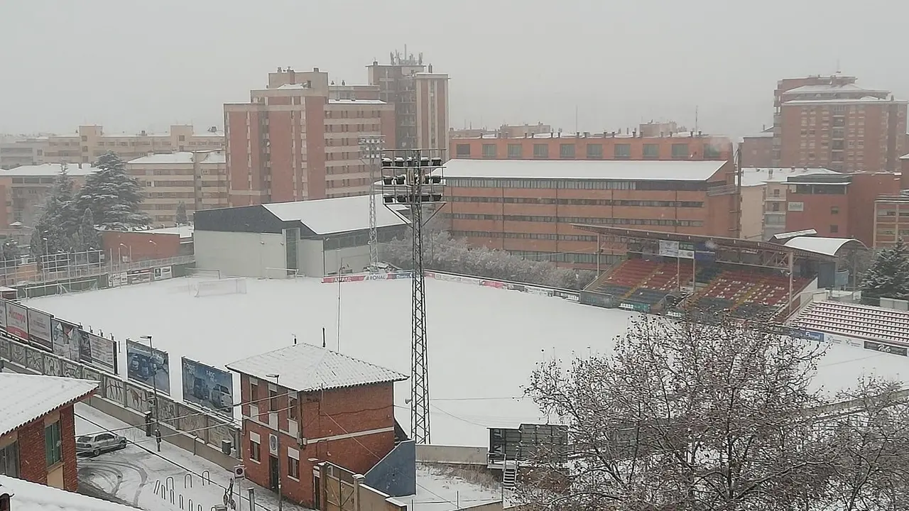 El Pinilla tras la borrasca Filomena. | Foto: CD Teruel