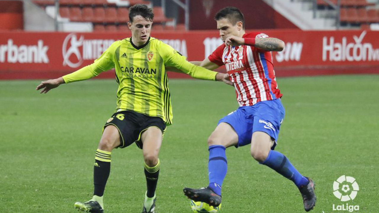 Alejandro Franc&eacute;s frente al Sporting. Foto: LFP