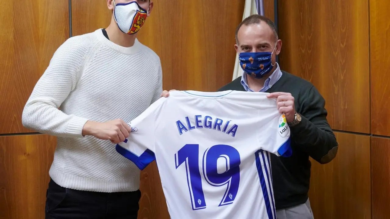 Alegr&iacute;a con Lapetra. Foto: Real Zaragoza