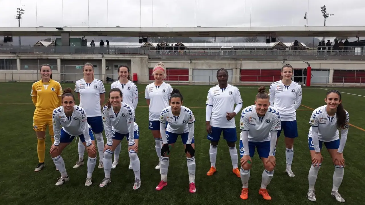 Once titular del Zaragoza CFF en Lezama. Foto: Zaragoza CFF