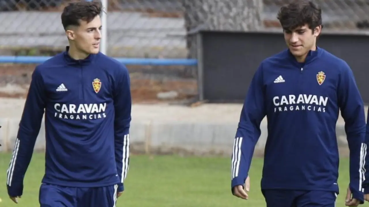 Franc&eacute;s, junto a Az&oacute;n, en un entrenamiento en la Ciudad Deportiva. Foto: Javier Belver