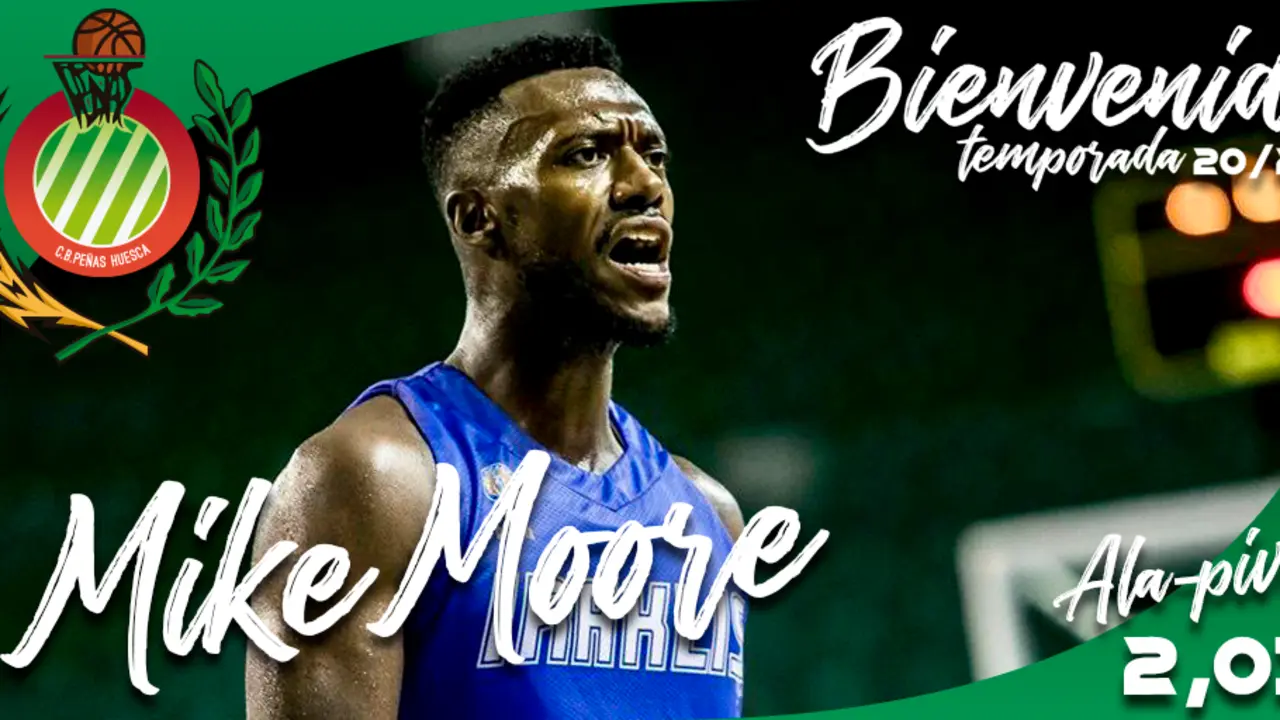 Imagen de Mike Moore, &uacute;ltimo fichaje del Levitec Huesca de esta temporada. Foto: CB Pe&ntilde;as 