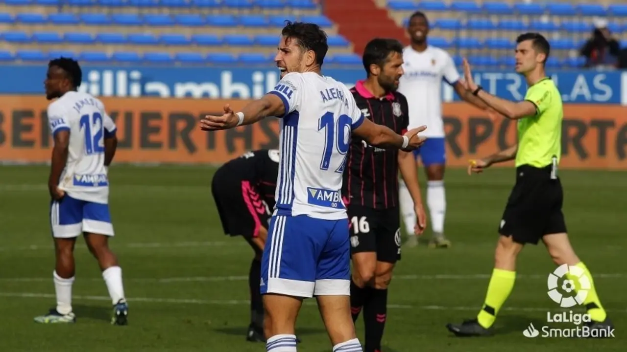&Aacute;lex Alegr&iacute;a se estrena como goleador en La Romareda. Foto: LaLiga SmartBank