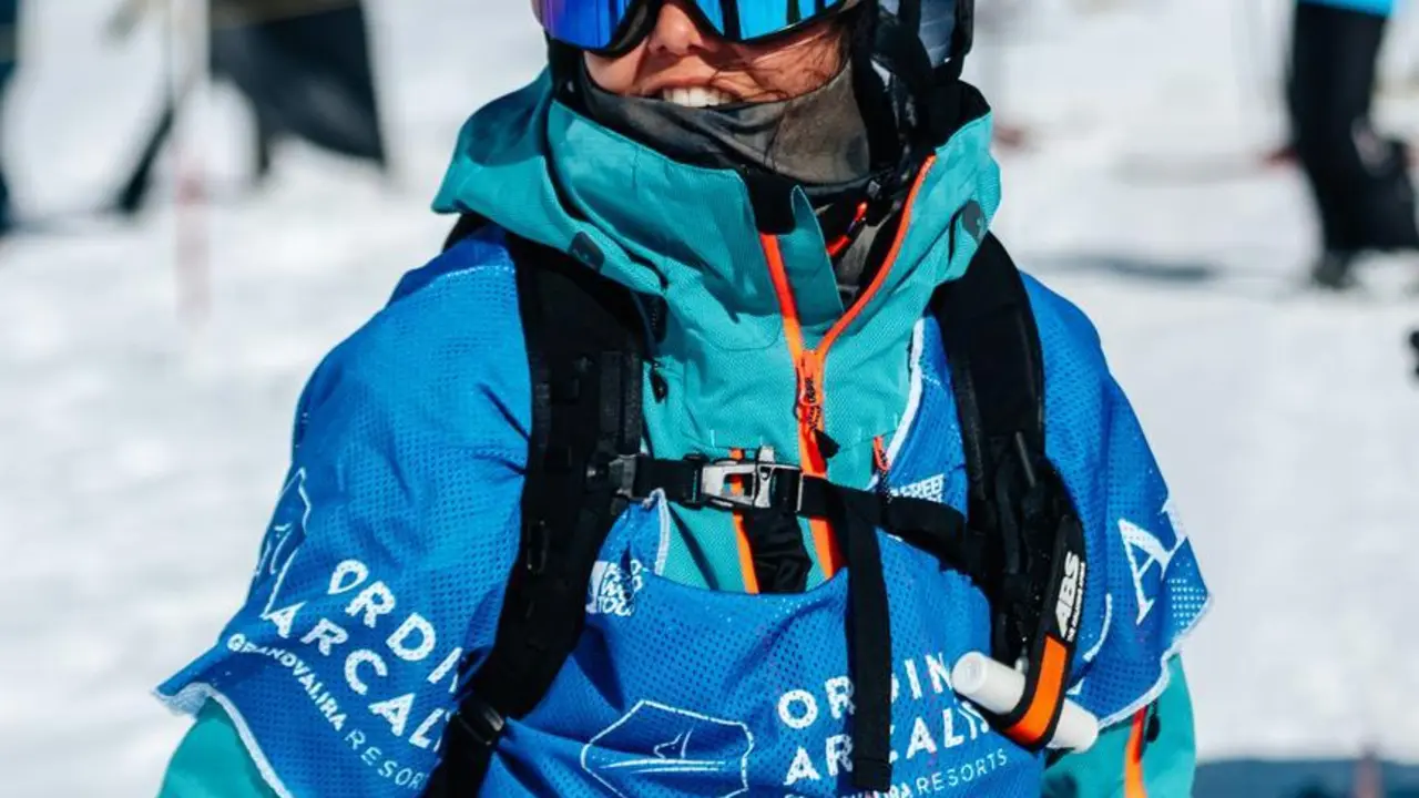 N&uacute;ria Cast&aacute;n fotografiada en la prueba de Ordino-Arcal&iacute;s. Foto: Albert Geli