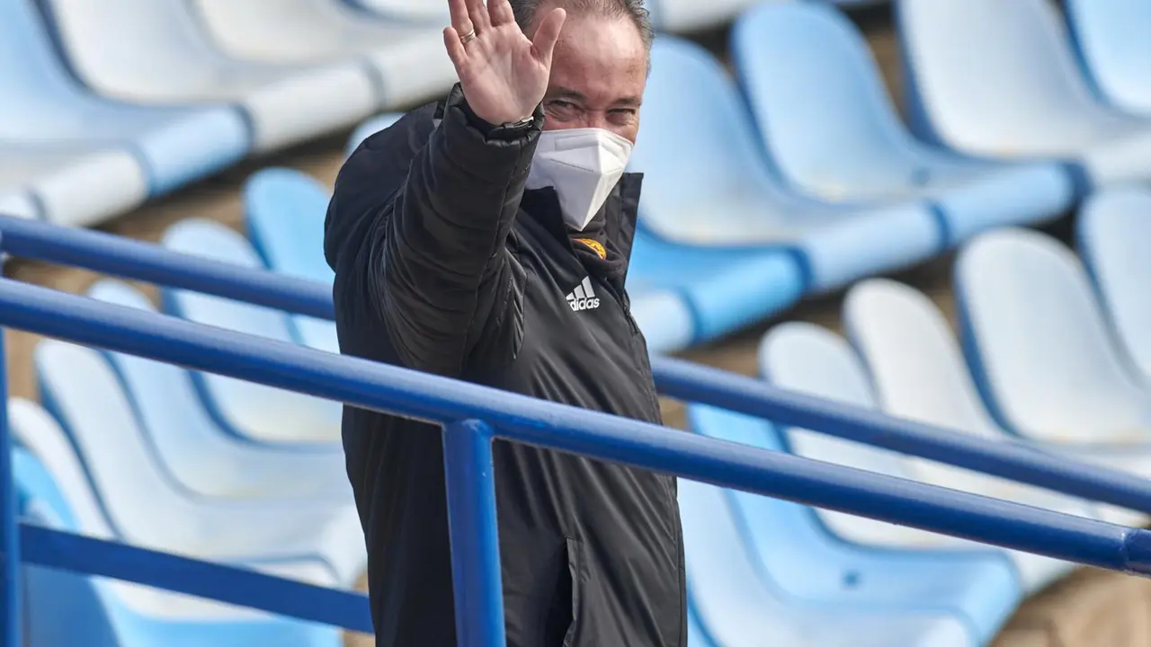 JIM antes de iniciar un entrenamiento en La Romareda. Foto: Real Zaragoza