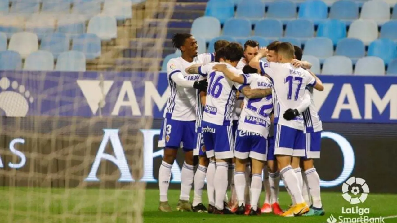 El Real Zaragoza ante el Mirand&eacute;s Foto: LFP