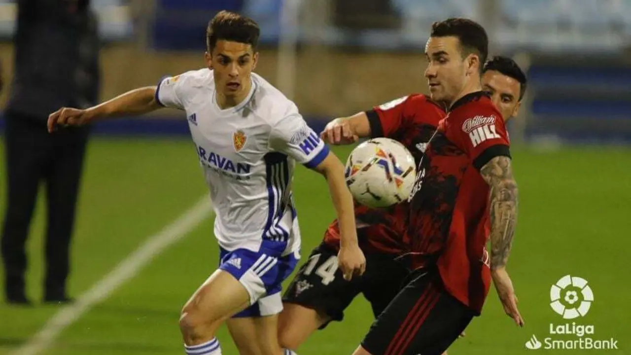 Bermejo contra el Mirand&eacute;s. | Foto: Real Zaragoza