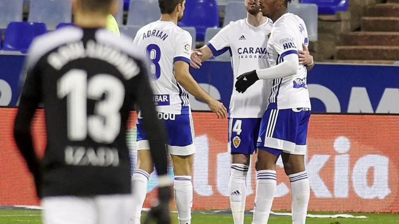 Jair y Peybernes, protagonistas ante el Mirand&eacute;s. Foto: Real Zaragoza