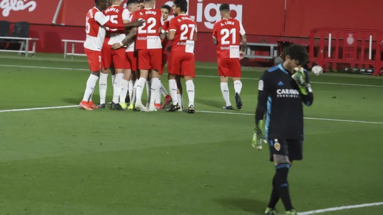 El pr&oacute;ximo partido es frente al Sporting de Gij&oacute;n en La Romareda el d&iacute;a de San Jorge. Fotograf&iacute;a: Mart&iacute; Artalejo