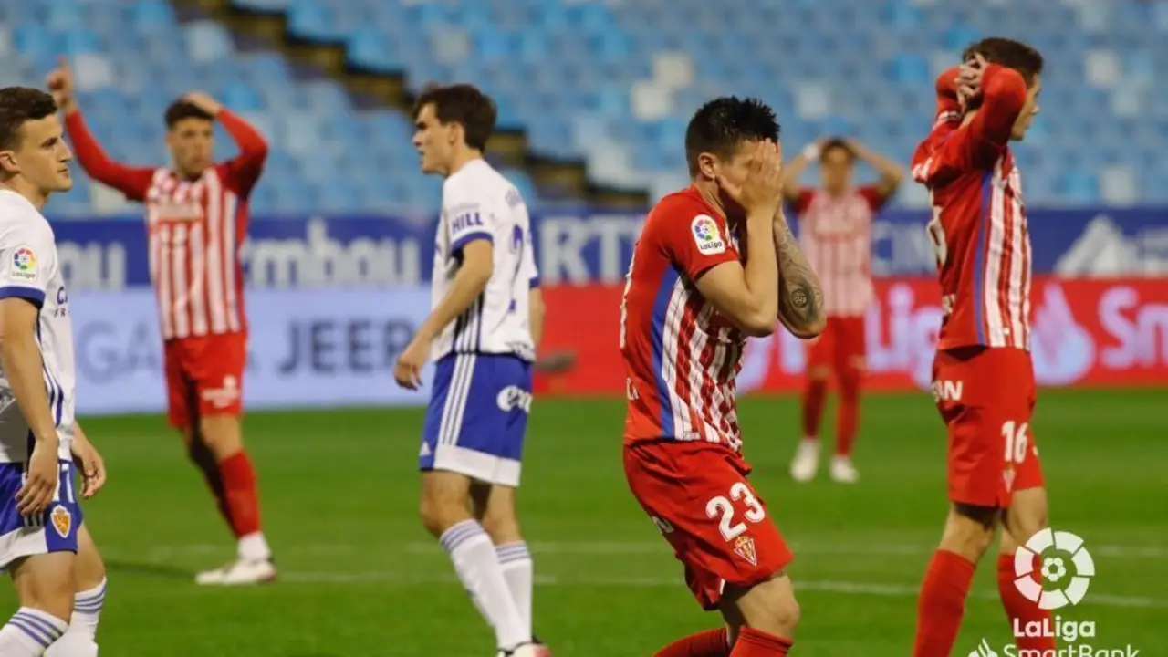 Zaragoza y Sporting empatan a cero. Foto: LFP