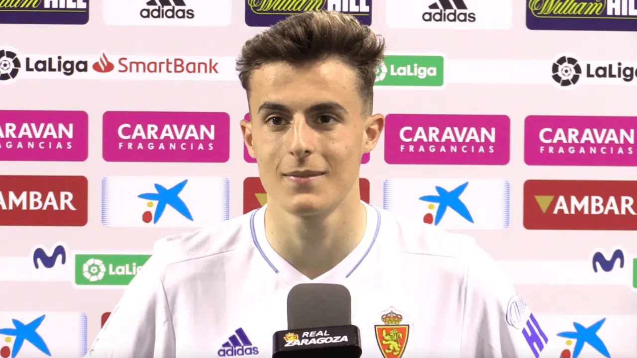 Alejandro Franc&eacute;s en la zona mixta de La Romareda. Foto: Real Zaragoza