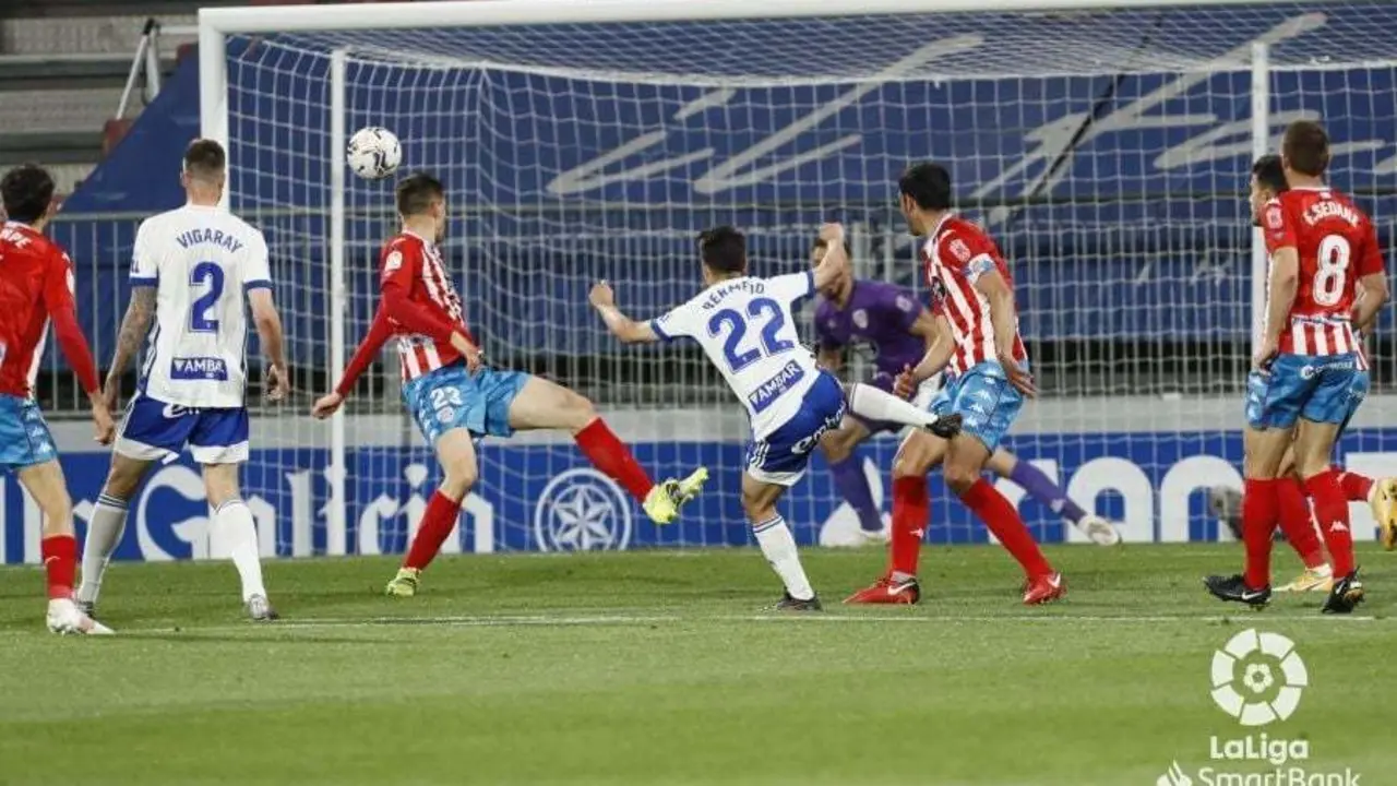 El Zaragoza empat&oacute; en Lugo. Foto: LFP