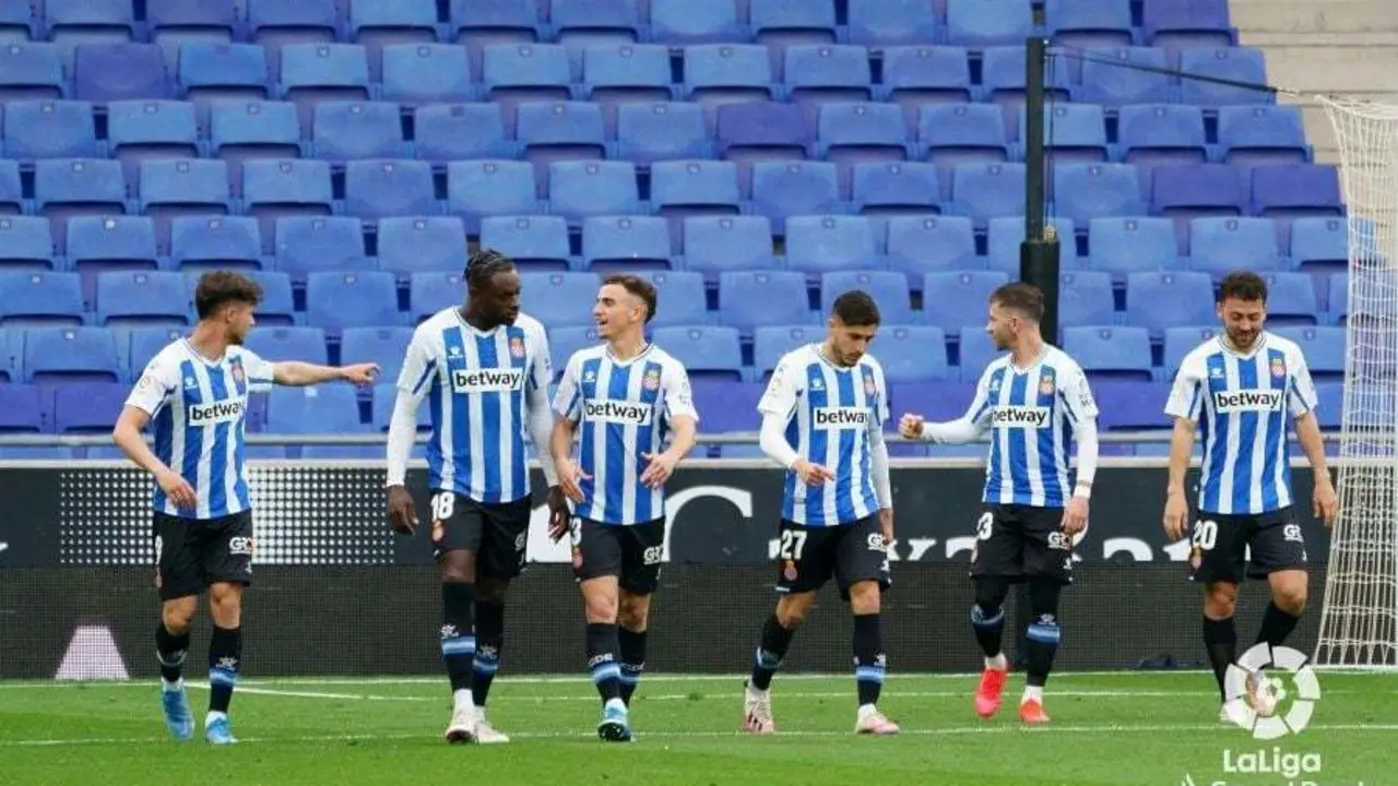 El Espanyol en su victoria ante Las Palmas. Foto: LFP