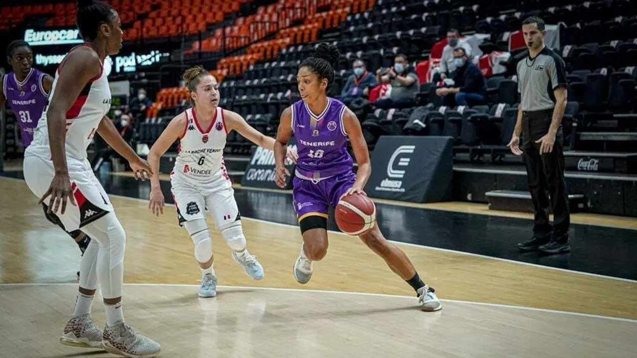 Mar&iacute;a Bettencourt, en un partido de Eurocup. Foto: FIBA