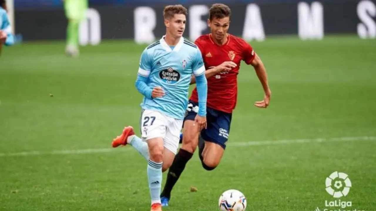 Baeza en el Celta - Osasuna de esta temporada. Foto: LFP