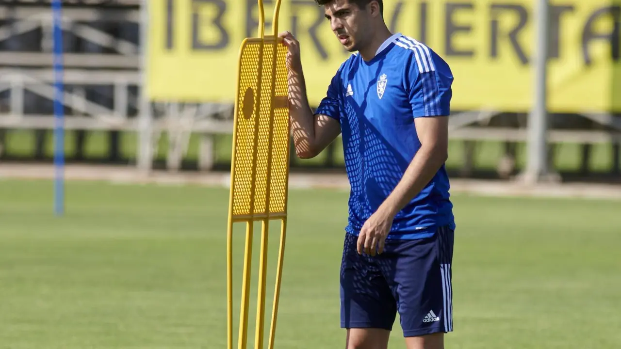 Enrique Clemente en un entrenamiento de la pretemporada. Foto: Real Zaragoza