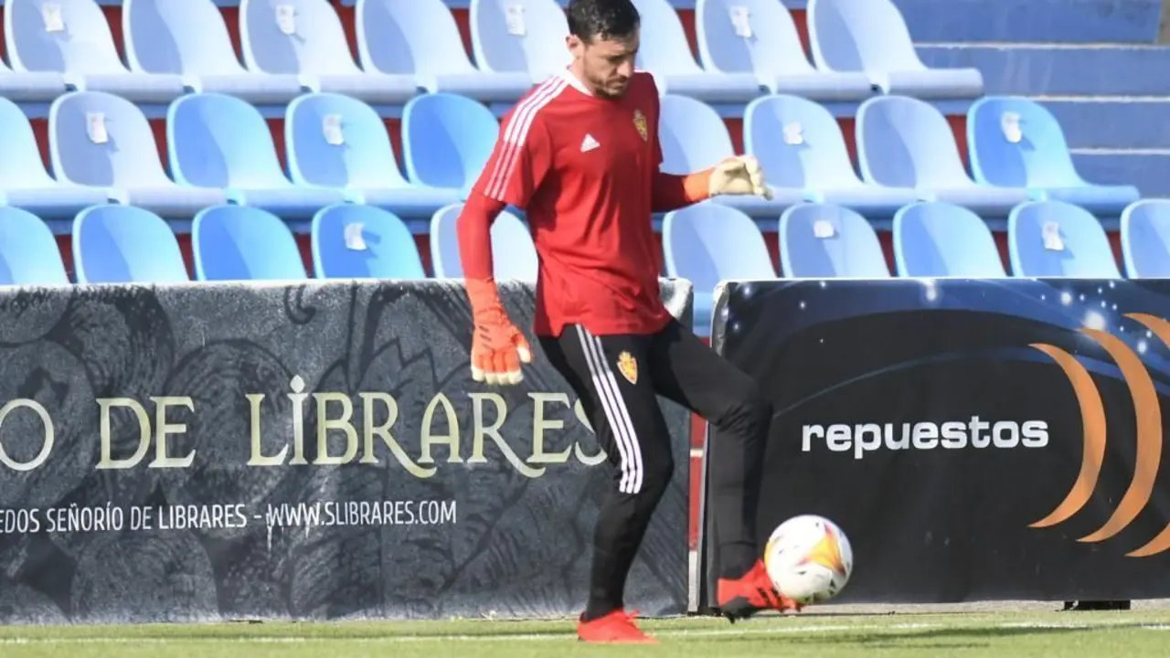Cristian &Aacute;lvarez jug&oacute; la primera parte ante el CD Calahorra. Foto: Real Zaragoza